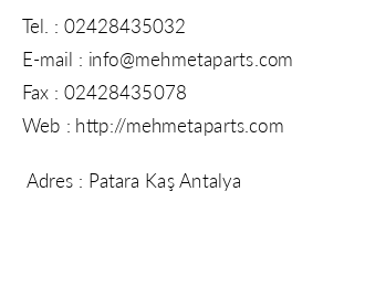 Mehmet Aparts Hotel iletiim bilgileri